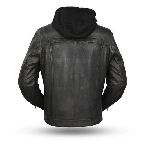 No reviews Mens Leather Denim Style Motorcycle Jacket