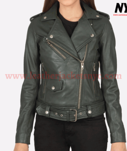 Alison Green Biker Leather Jacket