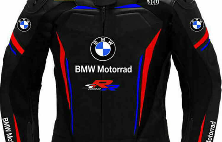 BMW Motorcycle Black Leather Racing Jacket