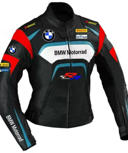 BMW Motorrad By Gsxr Black Leather Racing Jacket