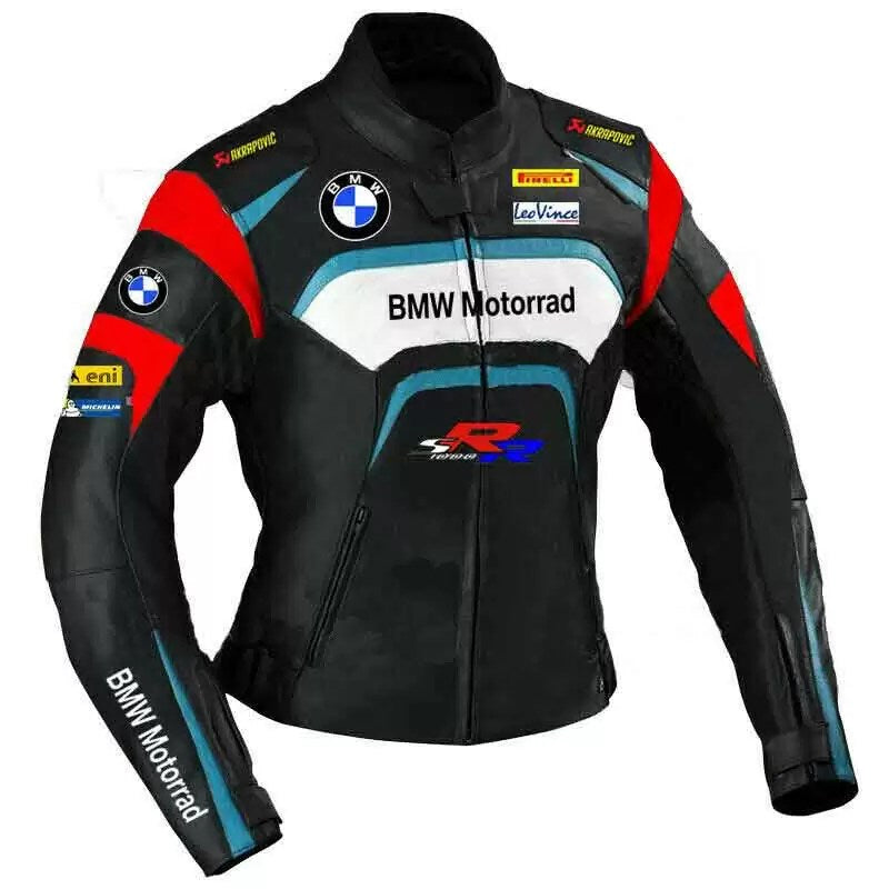 BMW Motorrad By Gsxr Black Leather Racing Jacket