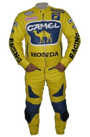 HONDA Camel Motorbike Racing Leather Suit