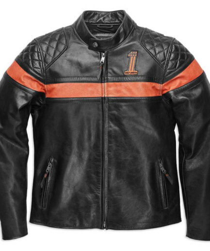 Men's Harley-Davidson Victory Sweep Vintage Black Leather Jacket