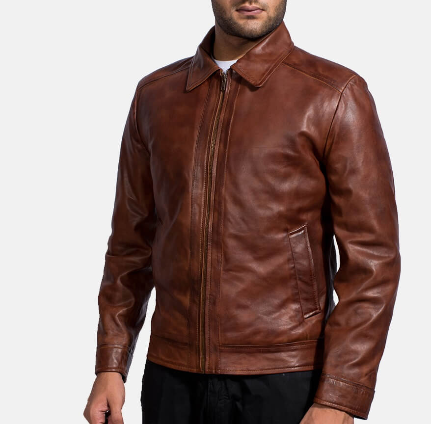Men's Inferno Brown Leather Jacket