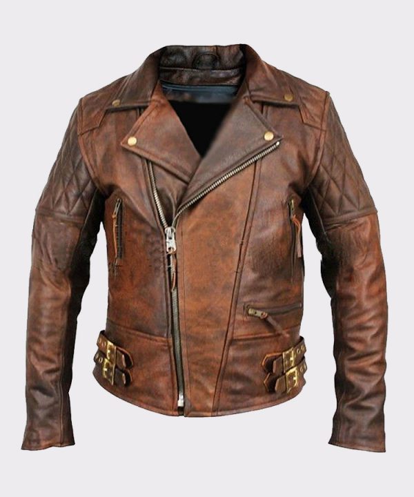 Men’s Lambskin Biker Bomber Leather Jacket