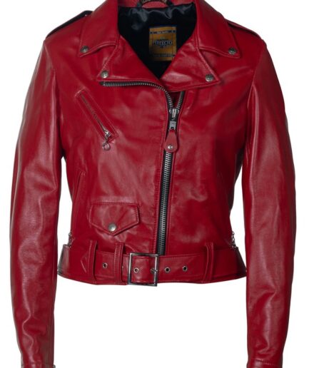 Women's Cropped Perfecto in Lambskin Leather Jacket