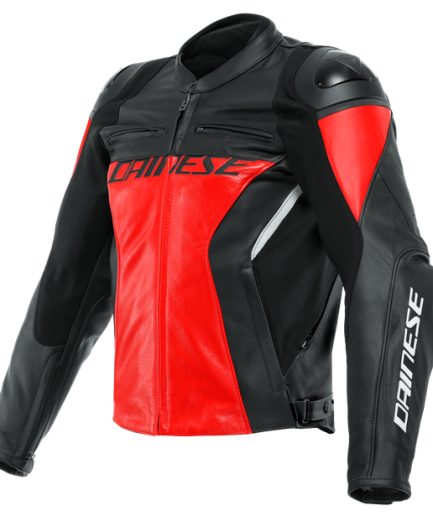 dainese racing leather jacket Red and Black